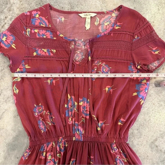 Matilda Jane Womens Make Believe Art Class Mini Dress Floral Short Sleeve Siz… - Picture 7 of 9